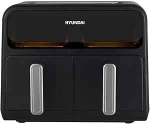 Hyundai Fritadeira de Ar sem Óleo 8 Litros, Air Fryer HAF8000DD. 2400 W, 8 Programas, Preto