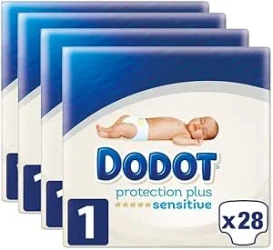 Dodot Sensitive Lot de 4 embalagens de 30 couches tamanho 1 (2 à 5 kg)
