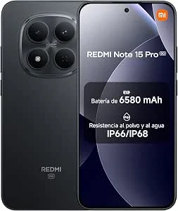 XIAOMI REDMI Note 15 Pro 5G Smartphone 8+512 GB preto câmara de 200 MP