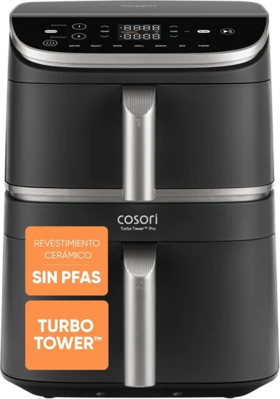 Cosori Frigideira de ar 10,8 l, Turbo Tower Pro