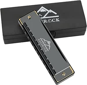 EASTROCK Harmónica órgão de boca 10 furos C chave, para adultos, preto | Com estojo, harmónica diatónica para jogadores profissionais iniciantes, presentes para amigos, adultos