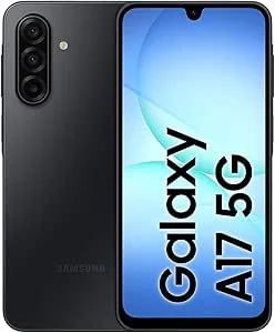 Samsung Galaxy A17 5G 256GB – Telefone móvel com IA, moldura fina de 7,5 mm, ecrã grande, câmara 50 MP, 4 GB RAM, bateria 5000 mAh, preto, garantia do fabricante 3 anos + 1 ano extra