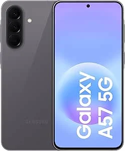 Samsung Galaxy A57 5G, 512GB, telemóvel fino com IA, 8GB, grande ângulo 50 MP, autonomia 2 dias, bateria 5000 mAh, IP68, garantia do fabricante 3 anos + 1 ano extra, cor cinzenta (versão espanhola). )
