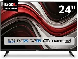 TV 24″ BSL-24T2HDV2 TV LED HD 1366×768 | 60Hz | USB | DVBT2 HD H.265 | DVB-S2 | | HDMI