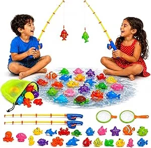 Brinquedos de banho para crianças 3+ anos conjunto de pesca