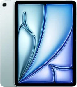 Apple iPad Air de 11 polegadas (M4): Ecrã líquido com ecrã Retina, 128 GB, câmaras frontal/traseira de 12 Mpx, WiXLKNBCFi 7 com chip N1 da Apple, Touch ID – azul