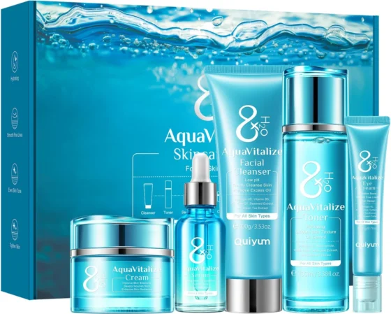 QUIYUM Set Cuidado da Pele, Tônico, Creme para Olhos