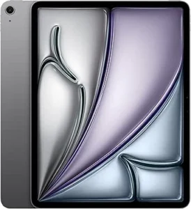 Apple iPad Air de 13 polegadas (M4): Ecrã líquido com ecrã Retina, 256 GB, câmaras frontal/traseira de 12 Mpx, WiXLKNBCFi 7 com chip N1 da Apple, Touch ID – cinzento espacial