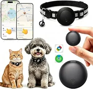 Localizador GPS cães e gatos, coleira GPS compatível com iOS e Android cães, GPS cães sem subscrição, coleira ajustável IP67 impermeável, para gatos, cães ou outros rastreador de animais de estimação