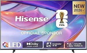Hisense 85E7S Hi-QLED Smart TV de 85 polegadas, Hi-QLED cor, visão Dolby.Atmos, escalador IA 4K, Smooth Motion IA, modo de jogo Plus, visão Dolby Q, HDR10+Adaptive