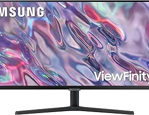 SAMSUNG LS34C502GAUXEN – Monitor 34″ ViewFinity S5 S50GC, Ultra WQHD, 3440 x 1440, 21:9, HDR10, Certificado TUV (Eye Care), PBP/PIP, Taxa de atualização 100Hz, AMD FreeSync, Design sem Bordas, Preto