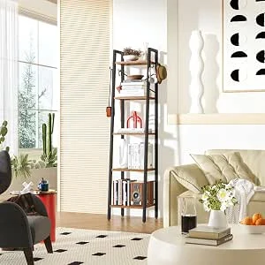YMYNY 160CM Estante de Livros, Estante de 5 Níveis, Quarto