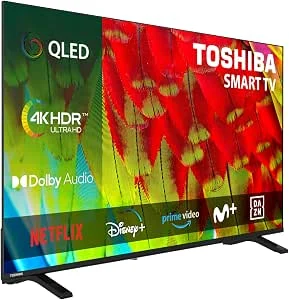 Toshiba 50QV1563DG Televisor 50 polegadas QLED, 4K UHD, Smart TV, sem molduras, HDR10, Dolby Audio, compatível com Alexa, gama de 2026