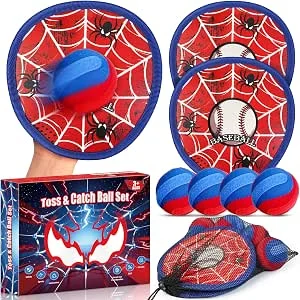 HaoVrisn Brinquedos crianças de brincar e pegar, jogos ao ar livre crianças com bolas autocolantes, jogos ideais para piscina e brinquedos de praia, presente perfeito para crianças 3-12 anos
