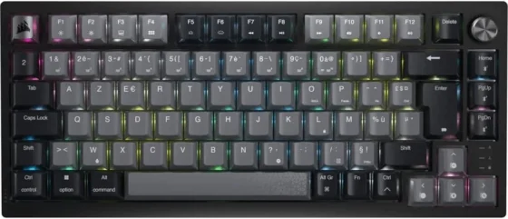 Corsair K65 Plus Wireless, teclado mecânico 75 % RGB