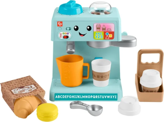 Fisher-Price Ri e aprende Máquina de café com acessórios de