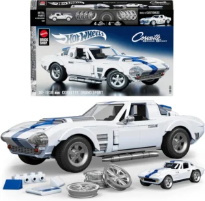 Mattel Brick Shop Hot Wheels Corvette Grand Sport Set de