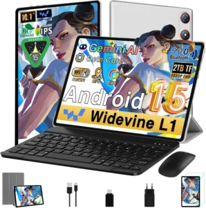 Android 15 Tablet de 10 polegadas 30 GB RAM + 64 GB ROM