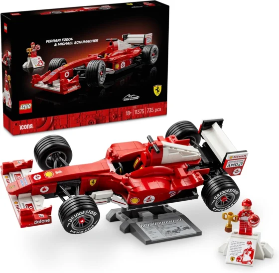 LEGO Icons Ferrari F2004 e Michael Schumacher