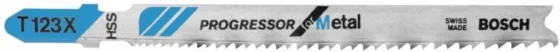 Bosch T 123 X, lâminas de serra para metal, pacote de 100