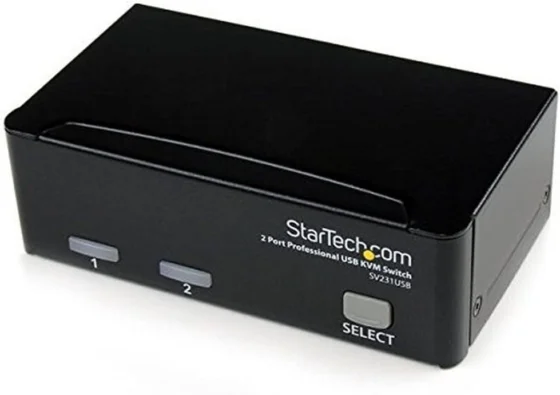 StarTech Switch KVM 2 portas USB VGA 1920 x 1440 com cabos hub