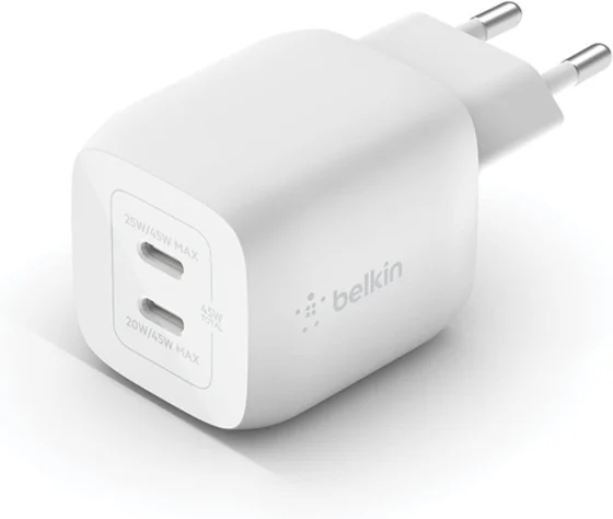 Belkin, carregador de parede USB-C duplo de 45 W