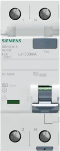 Siemens 5SV36146, interruptor diferencial 2P 40 A 300 mA