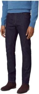 Hackett London, jeans para homem, lavagem enxaguada