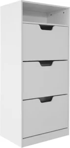 Relaxdays, sapateiro de sala para 14 pares, branco