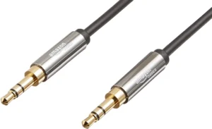 Amazon Basics, cabo de áudio estéreo de 3,5 mm, 2,4 m