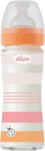 Chicco Biberão Benessere, biberão anticólicas de vidro de 240 ml