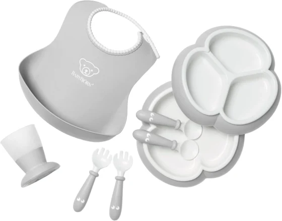BabyBjörn, conjunto de louça com babador, 8 peças