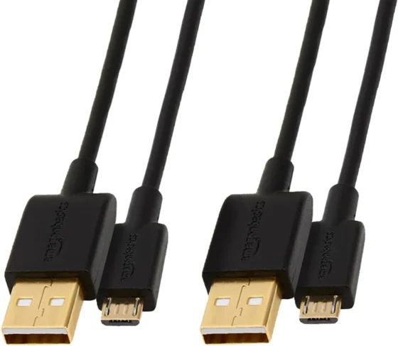AmazonBasics Cabo USB-A 2.0 macho para micro USB, 1,8 m, preto