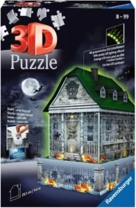 Ravensburger Puzzle 3D casa assombrada Night Edition com luzes, 8 anos