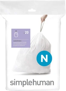 simplehuman sacos de lixo tipo N, 45 a 50 L, 20 unidades