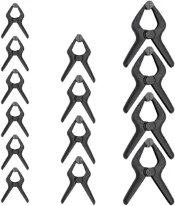 Amazon Basics, abraçadeiras de mola de nylon, preto e cinza