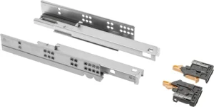 GTV, guias de correr para gavetas, montagem inferior, 2 pares
