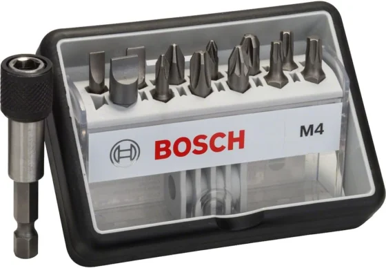 Bosch 2 607 002 566 Conjunto de 12 + 1 pontas, M extraduras, 25 mm
