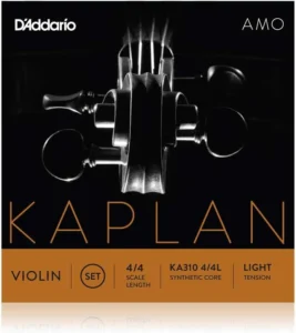 D'Addario KA310, cordas para violino 4/4, tensão leve