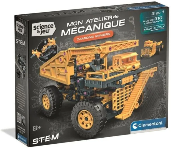 Clementoni Camião de mineração de 8 anos, conjunto científico Stem