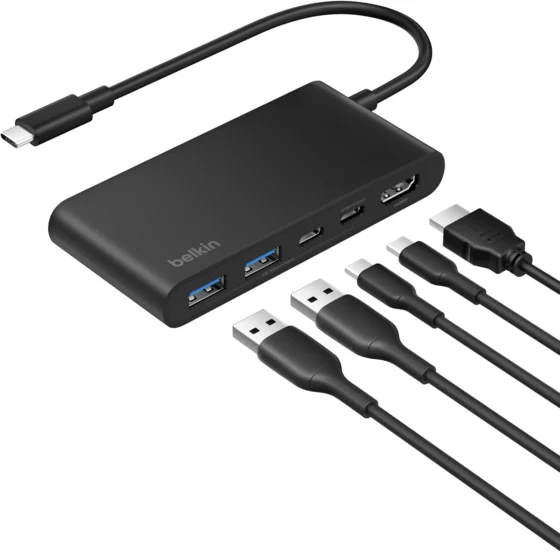 Belkin Hub USB C de 5 portas com 1 HDMI 4K a 60 Hz, MacBook, iPad Pro