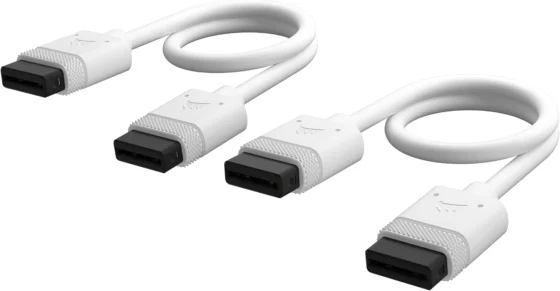 Corsair iCUE LINK, cabo de 200 mm em linha reta, branco