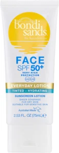 Bondi Sands, loção facial hidratante com cor SPF50, 75 ml