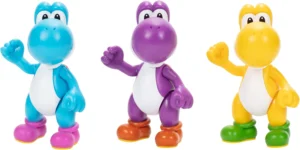 Nintendo Super Mario, pack de 3 figuras Yoshi de 10 cm
