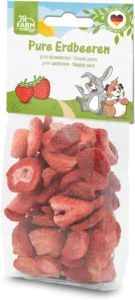 JR Farm, petiscos de morango, 20 g