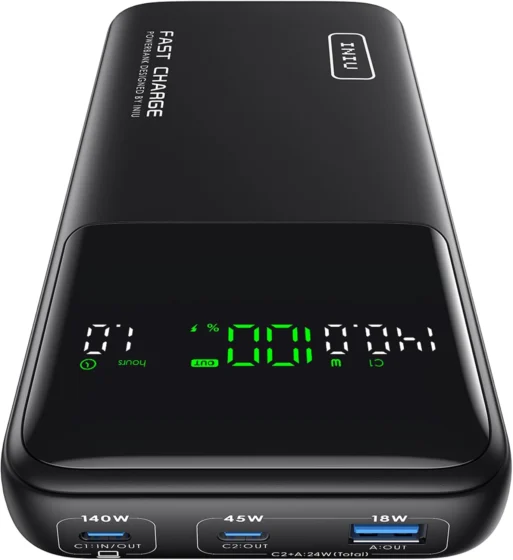 INIU, bateria externa para portátil de 27.000 mAh, 140 W