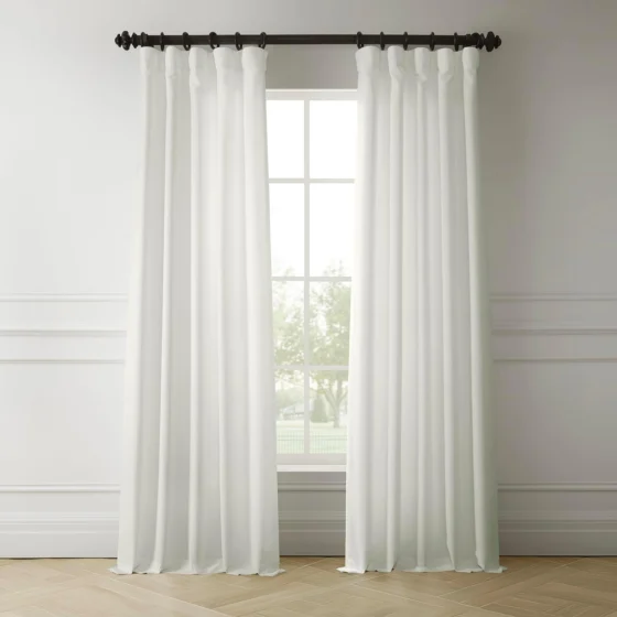 HPD Half Price Drapes Cortinas de linho italianas para quarto