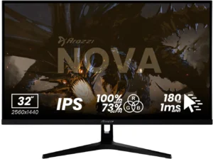 Arozzi Nova 32" Monitor Gaming IPS QHD 2560 × 1440, 180 Hz, 1 ms