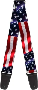 Buckle-Down, correia para guitarra, bandeira americana