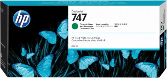 HP 747 P2V84A verde cromado, de 300 ml